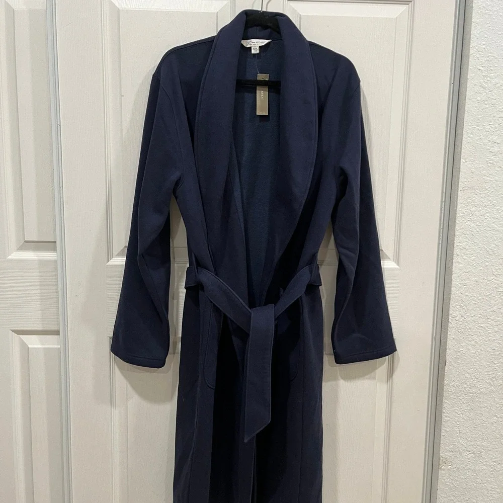 J.Crew Knit‎ Goods Robe Blue Small/Medium BM002 Style HO23 Soft Comfy Loungewear